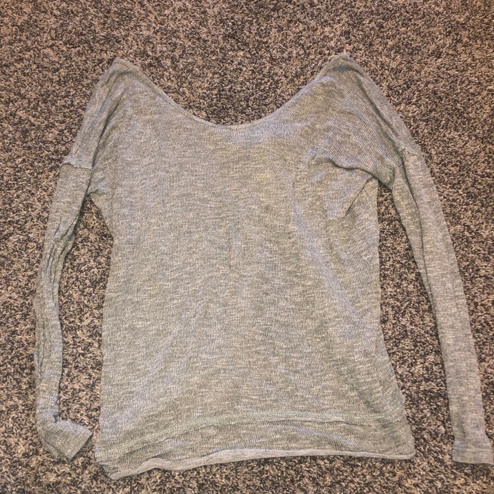 Open back long sleeve sweater